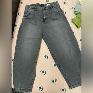 Zara black wash barrel jeans fit size 8 trending on TikTok
